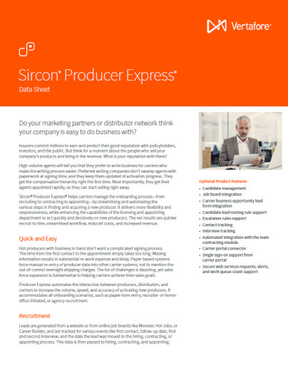 Producer Express Data Sheet